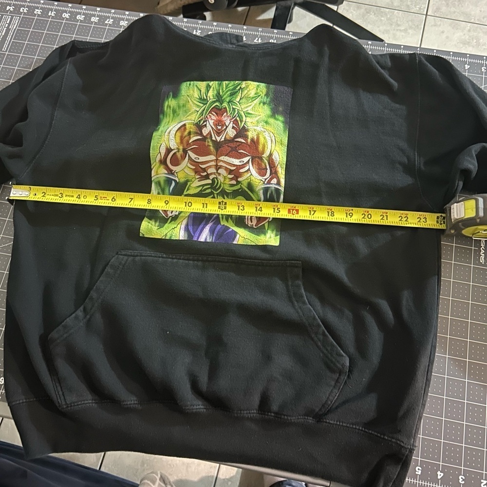Men's Black Anime Graphic Hoodie - Picture 4 of 8